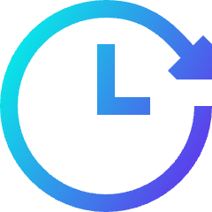 Fastforward Clock Icon from Sharp Gradient Set