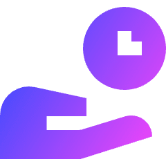 Share Time Icon from Sharp Gradient Set