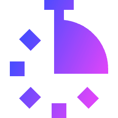 Stopwatch Quarter Icon from Sharp Gradient Set