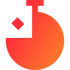 Stopwatch Three Quarter Icon from Sharp Gradient Set