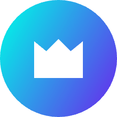 Crown Circle Icon from Sharp Gradient Set
