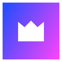 Crown Square Icon from Sharp Gradient Set