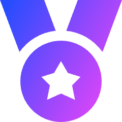Star Medal Icon from Sharp Gradient Set