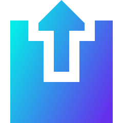 Upload Box 2 Icon from Sharp Gradient Set