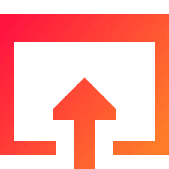 Upload Browser Icon from Sharp Gradient Set