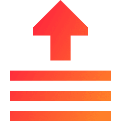 Upload Stack Icon from Sharp Gradient Set