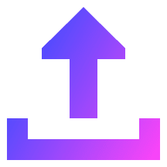 Upload Tray Icon from Sharp Gradient Set