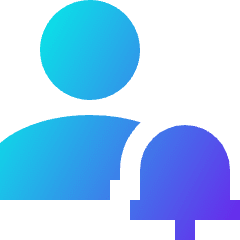 User Alert Bell Icon from Sharp Gradient Set