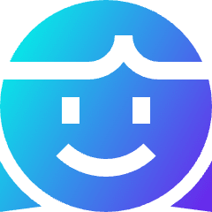 User Face Female Icon from Sharp Gradient Set