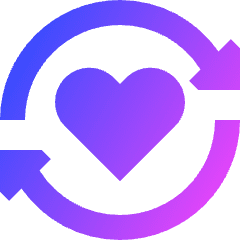 User Feedback Heart Icon from Sharp Gradient Set