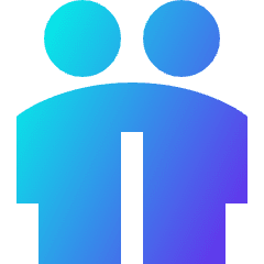 User Friendship Group Icon from Sharp Gradient Set