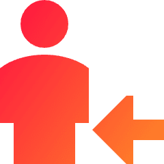 User Full Body Followers Icon from Sharp Gradient Set