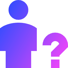 User Full Body Question Query Icon from Sharp Gradient Set