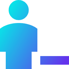 User Full Body Remove Subtract Icon from Sharp Gradient Set