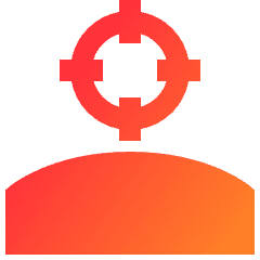 User Head Focus Icon from Sharp Gradient Set