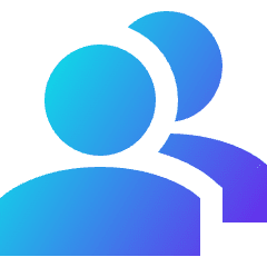User Multiple Group Icon from Sharp Gradient Set