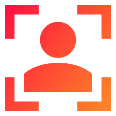 User Profile Focus Icon from Sharp Gradient Set