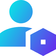 User Setting Bolt Nut Icon from Sharp Gradient Set