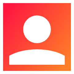 User Square Single Icon from Sharp Gradient Set