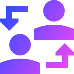 User Switch Account Icon from Sharp Gradient Set