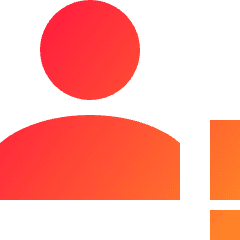 User Warning Icon from Sharp Gradient Set