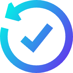 Check Backward Icon from Sharp Gradient Set