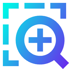 Zoom In Area Icon from Sharp Gradient Set