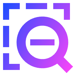 Zoom Out Area Icon from Sharp Gradient Set