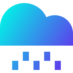 Rain Cloud Icon from Sharp Gradient Set