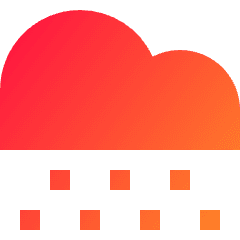 Snow Cloud Icon from Sharp Gradient Set