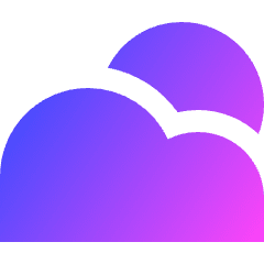 Sun Cloud Icon from Sharp Gradient Set