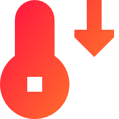 Thermometer Decrease Icon from Sharp Gradient Set