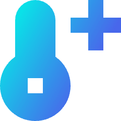 Thermometer Positive Icon from Sharp Gradient Set