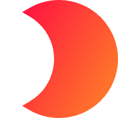Waxing Cresent Moon Icon from Sharp Gradient Set