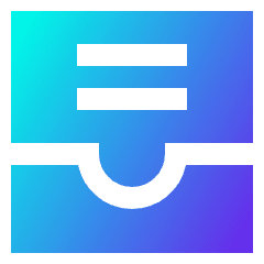 Inbox Content Icon from Sharp Gradient Set