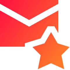 Inbox Favorite Icon from Sharp Gradient Set