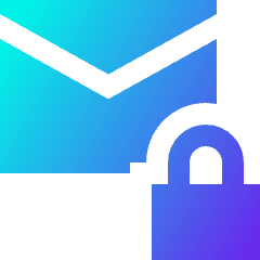 Inbox Lock Icon from Sharp Gradient Set