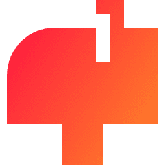Inbox Post Icon from Sharp Gradient Set