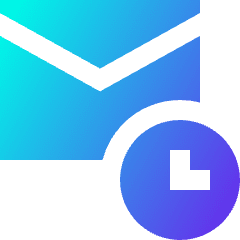 Inbox Schedule Icon from Sharp Gradient Set