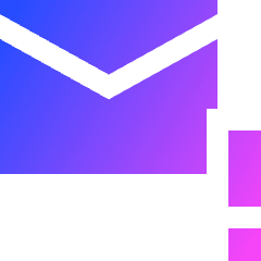Inbox Warning Icon from Sharp Gradient Set