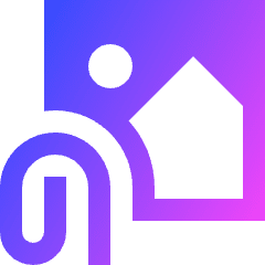 Email Attachment Image Icon from Sharp Gradient Set