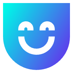 Happy Mask Icon from Sharp Gradient Set