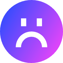Sad Face Icon from Sharp Gradient Set