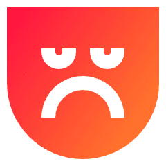 Sad Mask Icon from Sharp Gradient Set