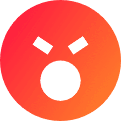 Smiley Angry Icon from Sharp Gradient Set