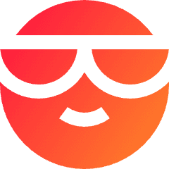 Smiley Cool Icon from Sharp Gradient Set