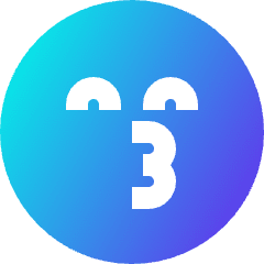 Smiley Emoji Kiss Happy Icon from Sharp Gradient Set
