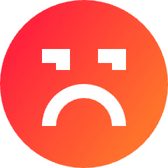 Smiley Grumpy Icon from Sharp Gradient Set