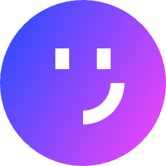 Smiley Smirk Icon from Sharp Gradient Set