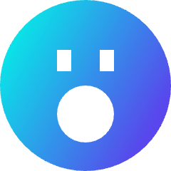 Smiley Surprised Icon from Sharp Gradient Set